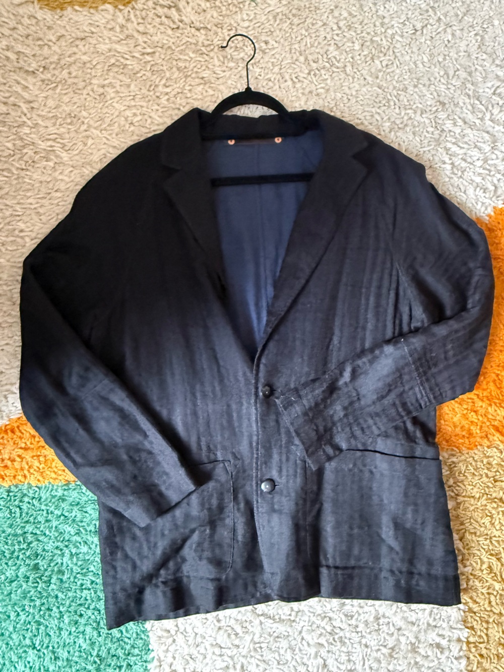 Billy Reid Black Linen Jacket